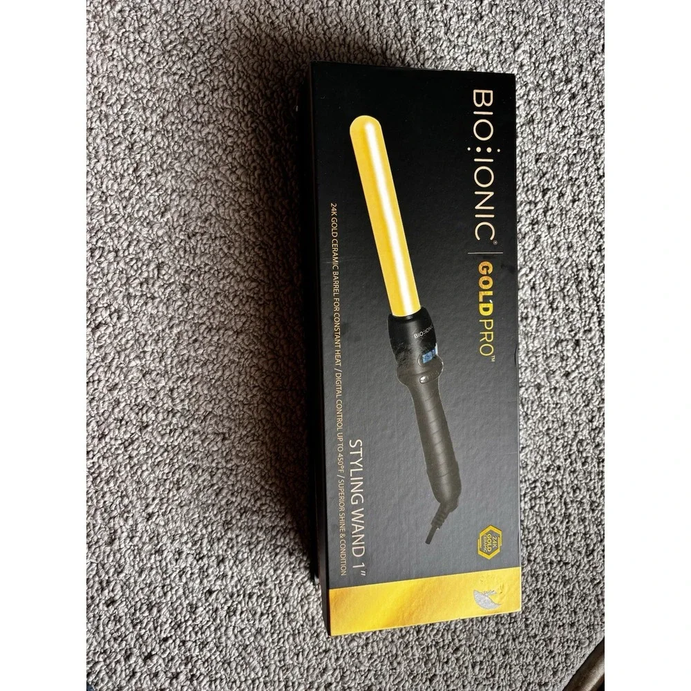 bio ionic gold pro 1 Inch Styling Iron Curling‎ Wand Brand New